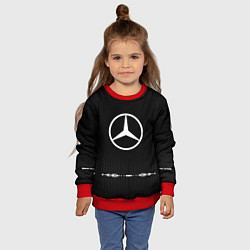 Свитшот детский Mercedes: Black Abstract, цвет: 3D-красный — фото 2