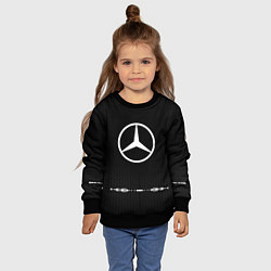 Свитшот детский Mercedes: Black Abstract, цвет: 3D-черный — фото 2