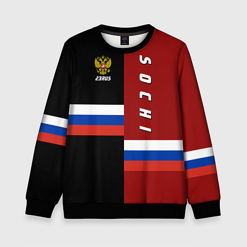 Детский свитшот Sochi, Russia / 3D-Черный – фото 1