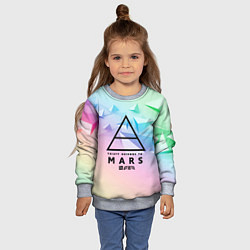 Свитшот детский 30 Seconds to Mars, цвет: 3D-меланж — фото 2