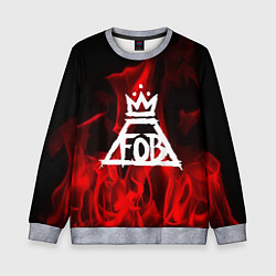 Свитшот детский Fall Out Boy: Red Flame, цвет: 3D-меланж