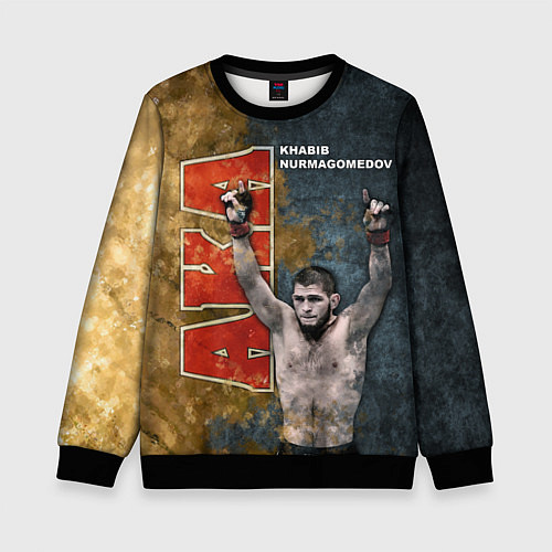 Детский свитшот Aka Khabib / 3D-Черный – фото 1