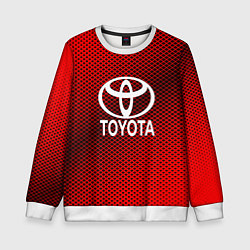 Свитшот детский Toyota: Red Carbon, цвет: 3D-белый