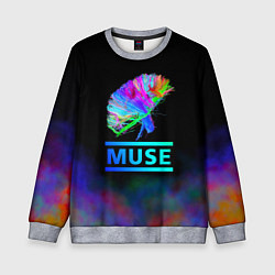 Свитшот детский Muse: Neon Flower, цвет: 3D-меланж