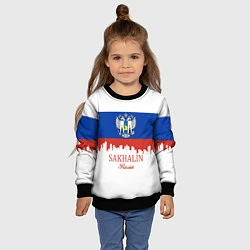 Свитшот детский Sakhalin: Russia, цвет: 3D-черный — фото 2