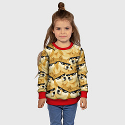 Свитшот детский Doge: Deal with it, цвет: 3D-красный — фото 2