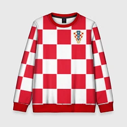 Свитшот детский Сборная Хорватии: Домашняя ЧМ-2018, цвет: 3D-красный