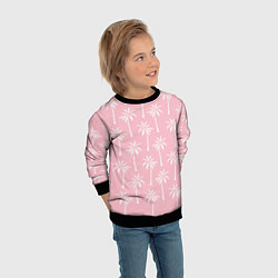 Свитшот детский Розовые тропики, цвет: 3D-черный — фото 2