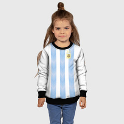 Свитшот детский Сборная Аргентины, цвет: 3D-черный — фото 2