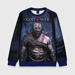 Свитшот детский God of War: Kratos, цвет: 3D-синий