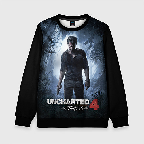 Детский свитшот Uncharted 4: A Thief's End / 3D-Черный – фото 1