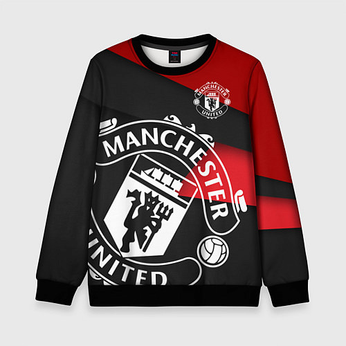 Детский свитшот FC Man United: Exclusive / 3D-Черный – фото 1