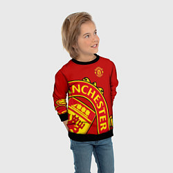 Свитшот детский FC Man United: Red Exclusive, цвет: 3D-черный — фото 2