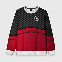 Свитшот детский Mercedes Benz: Red Carbon, цвет: 3D-белый
