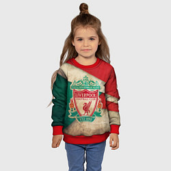 Свитшот детский FC Liverpool: Old Style, цвет: 3D-красный — фото 2