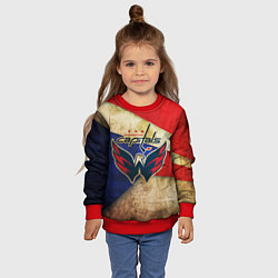 Свитшот детский HC Capitals: Old Style, цвет: 3D-красный — фото 2