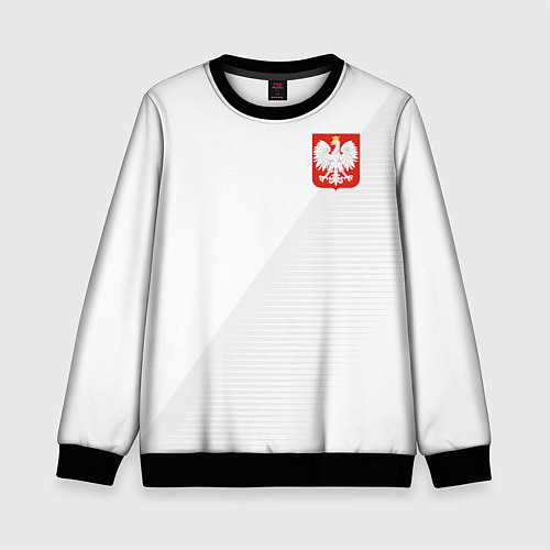 Детский свитшот Poland Team: Home WC-2018 / 3D-Черный – фото 1