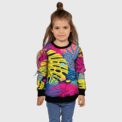 Свитшот детский Тропическая мода, цвет: 3D-черный — фото 2
