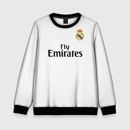 Детский свитшот FC Real Madrid: Ramos Home 18-19 / 3D-Черный – фото 1