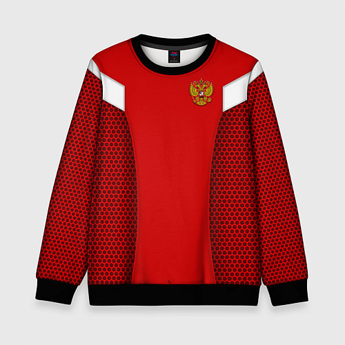 Детский свитшот Russian Team: WC 2018 / 3D-Черный – фото 1