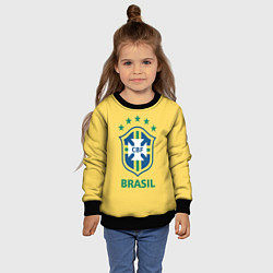 Свитшот детский Brazil Team, цвет: 3D-черный — фото 2