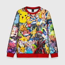 Свитшот детский Pokemon Bombing, цвет: 3D-красный