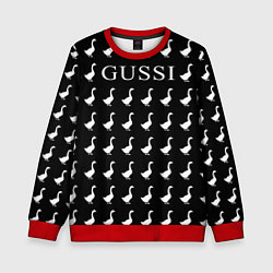 Свитшот детский GUSSI Black, цвет: 3D-красный
