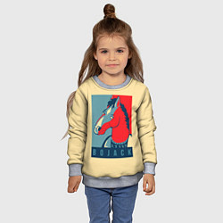 Свитшот детский BoJack Obey, цвет: 3D-меланж — фото 2