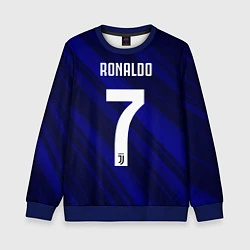 Свитшот детский Ronaldo 7: Blue Sport, цвет: 3D-синий