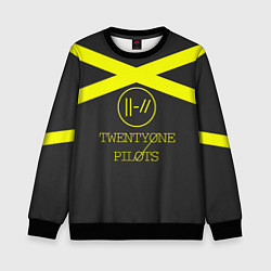 Свитшот детский Twenty One Pilots: Yellow Lines, цвет: 3D-черный