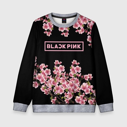 Детский свитшот Black Pink: Delicate Sakura / 3D-Меланж – фото 1