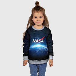 Свитшот детский NASA: Sunrise Earth, цвет: 3D-меланж — фото 2