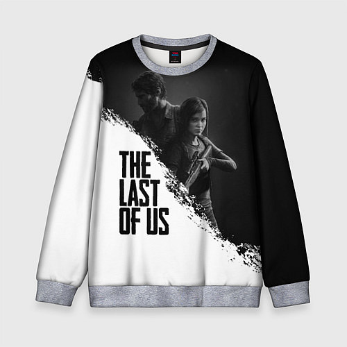 Детский свитшот The Last of Us: White & Black / 3D-Меланж – фото 1