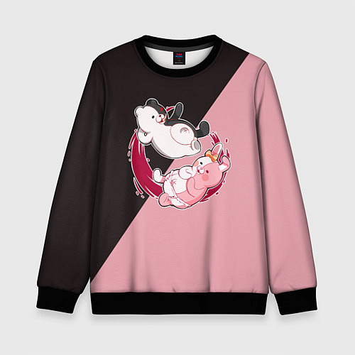 Детский свитшот MONOKUMA X MONOMI / 3D-Черный – фото 1