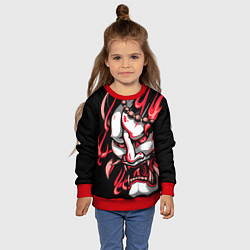 Свитшот детский Демон Они, цвет: 3D-красный — фото 2