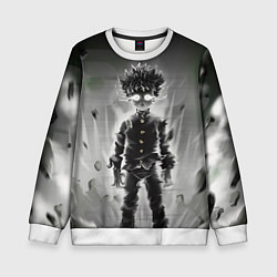 Свитшот детский Mob Psycho, цвет: 3D-белый