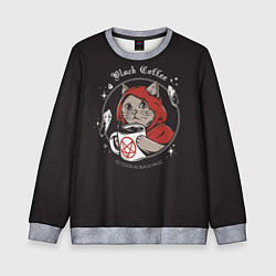 Детский свитшот Black Cat, Black Coffee