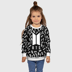 Свитшот детский BTS: Black Style, цвет: 3D-белый — фото 2