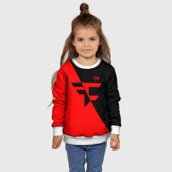 Свитшот детский FaZe Clan: Red & Black, цвет: 3D-белый — фото 2