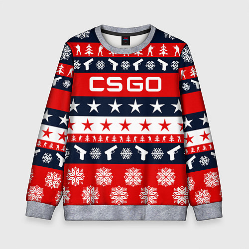 Детский свитшот CS:GO New Year / 3D-Меланж – фото 1