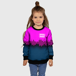 Свитшот детский BSG: Neon City, цвет: 3D-черный — фото 2