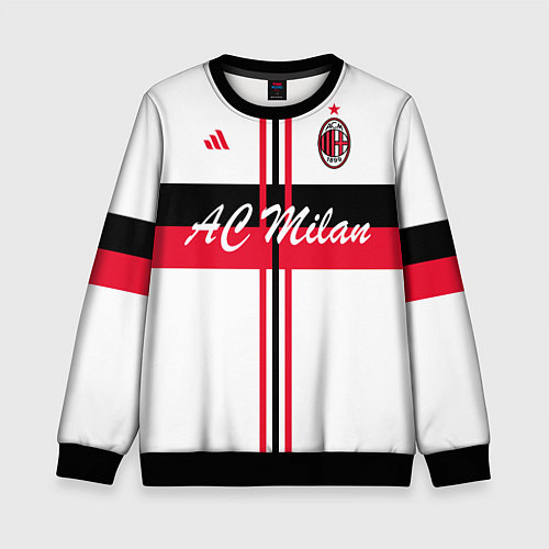 Детский свитшот AC Milan: White Form / 3D-Черный – фото 1