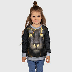 Свитшот детский Лев с молнией, цвет: 3D-меланж — фото 2