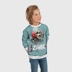 Свитшот детский I Zombie, цвет: 3D-белый — фото 2