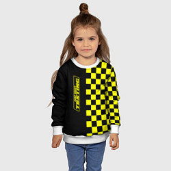 Свитшот детский Testing ASAP Rocky: Yellow Grid, цвет: 3D-белый — фото 2