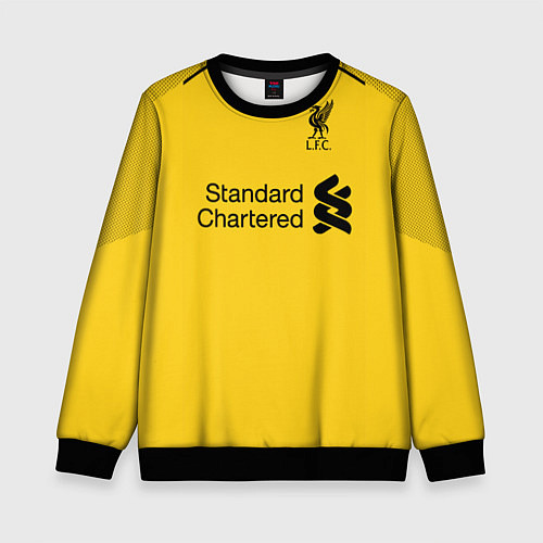 Детский свитшот Liverpool: Alisson GK Home 18-19 / 3D-Черный – фото 1