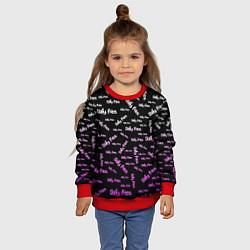 Свитшот детский Sally Face: Violet Pattern, цвет: 3D-красный — фото 2