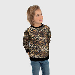 Свитшот детский Шкура леопарда, цвет: 3D-черный — фото 2