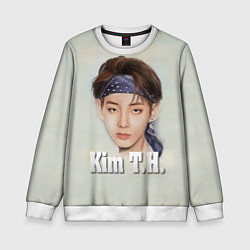 Свитшот детский BTS Kim T.H., цвет: 3D-белый
