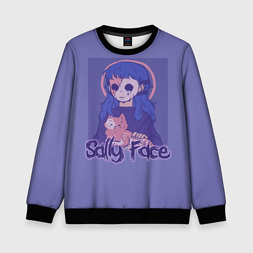 Детский свитшот Sally Face: Violet Halo / 3D-Черный – фото 1